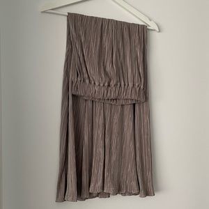 NWT Oak + Fort Maxi Skirt in taupe/gold